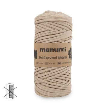 Manumi crochet polyester cord 5 mm cappuccino