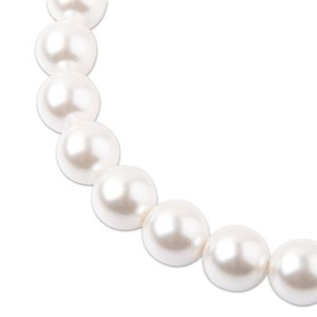 Glass pearls 12mm white