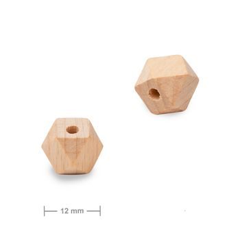 Mărgele din lemn hexagon 12mm