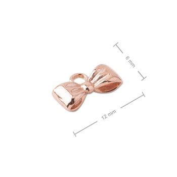 Silver pendant bow rose gold-plated No.874