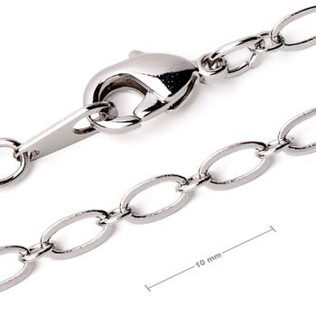 Rhodium-plated finished chain 45 cm No.16