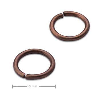 Jump ring 8mm antique copper