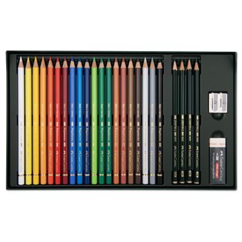 Faber-Castell set of Pitt Monochrome graphite pencils in a tin case 11 pcs