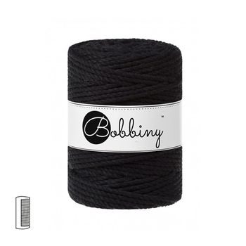 Bobbiny Fir textil Macramé XXL 3PLY 5mm Black