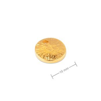 OmegaCast pendant ring with rays 10mm gold-plated