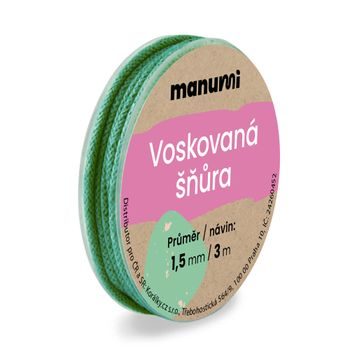 Voskovaná šnúra 1,5mm/3m zelená