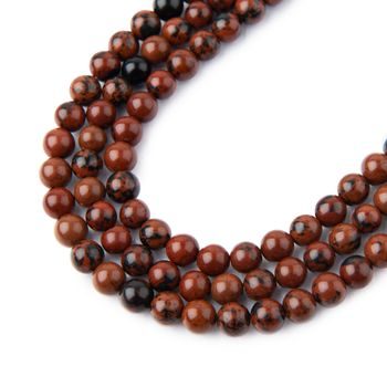 Mahagony Obsidian beads 4mm
