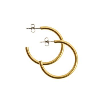 Nunn Design earring hoops 25mm gold-plated