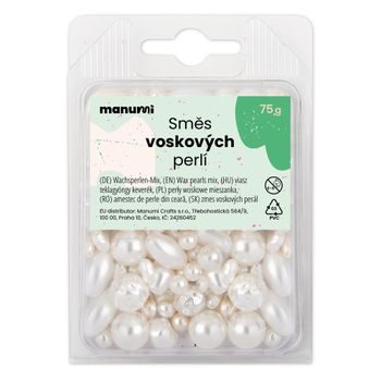 Glass pearls mix white