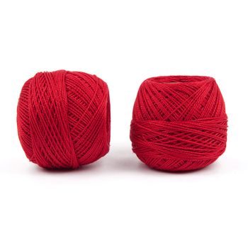 Pearl cotton thread red