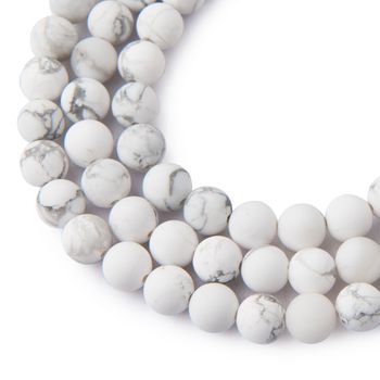 Howlite beads matte 8mm