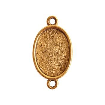 Nunn Design connector with a setting oval 22x12mm gold-plated