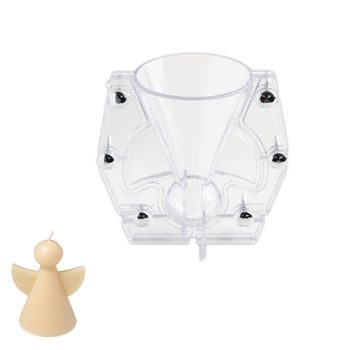 Polycarbonate mould for a candle in the shape of an angel 140x100mm