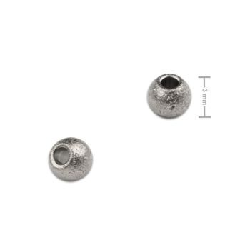 Korálek z chirurgické oceli 3 mm stardust matný