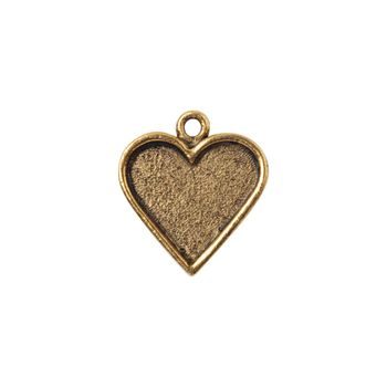 Nunn Design pandantiv cu camă inimă mică 18x6mm placat cu aur
