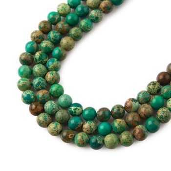 Amazonite Imperial Jasper beads 4mm