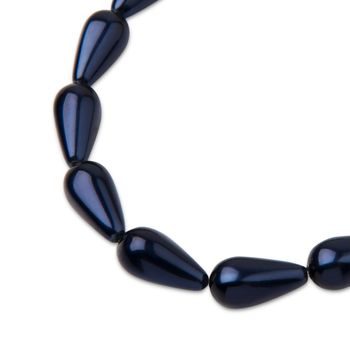 Preciosa perlă tip pară 15x8mm Pearl Effect Dark Blue