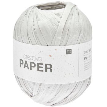 Rico design háčkovacia papierová priadza Creative paper odtieň 002 krémová