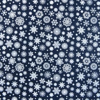 Felt Christmas design with snowflakes 1mm dark blue
