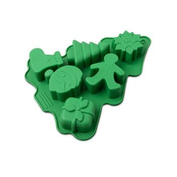 Silikonová forma na odlévání kreativní hmoty vánoční stromeček 200x164x11mm