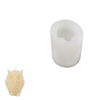 Silicone mould for a candle in the shape of an owl
