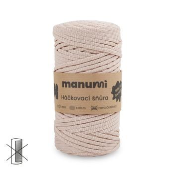 Manumi crochet polyester cord 5 mm ivory