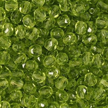 Glass fire polished beads 4mm Olivine