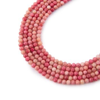 Rhodonite faceted beads 2mm