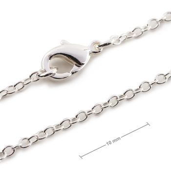Jewellery chain with 2mm link with a clasp in the colour of silver 45cm