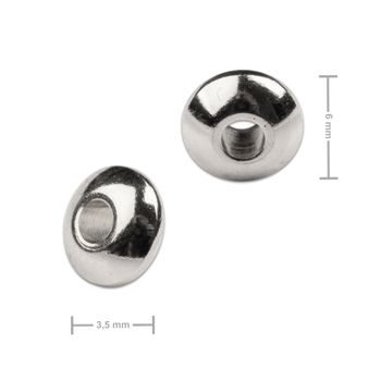 Distanční kroužek z chirurgické oceli rondelka 6 x 3 mm