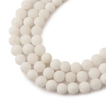 Solid Jade beads matte 6mm