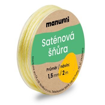 Nylonová saténová šňůra 1,5mm/2m Sunshine Yellow