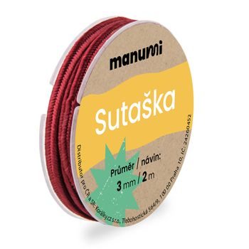 Sutaška 3mm/2m bordo