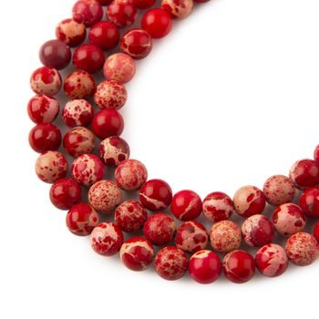 Red Imperial Jasper beads 6mm