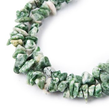 Green Jasper crystal chips 80cm