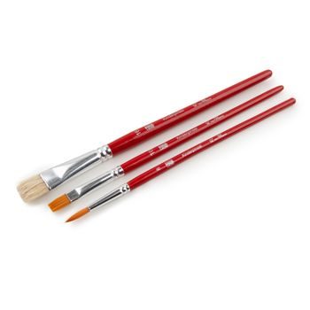 Van Gogh round brushes with synthetic hair for details for aquarelle 3pcs