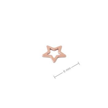 Strieborný prívesok hviezda pozlátený ružovým zlatom č.895