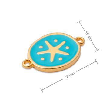 Manumi spojovací díl mořská hvězda 22x15 mm pozlacený