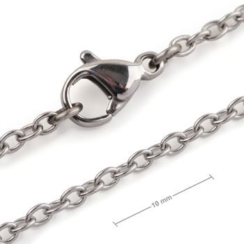 Stainless steel jewellery chain with 2.5mm link with a clasp 45cm