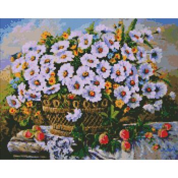 Diamond painting picture of a summer bouquet 40x50cm