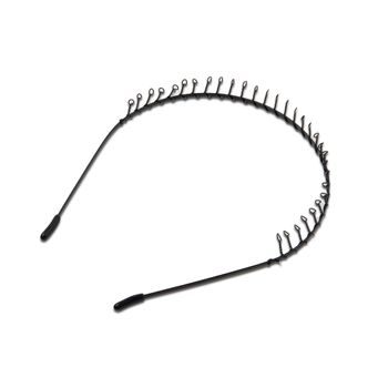 Metal headband with comb black