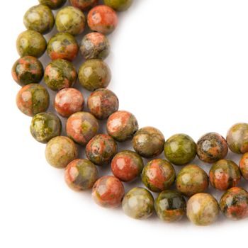 Unakite beads 8mm