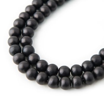 Bead from ebony wood 8mm