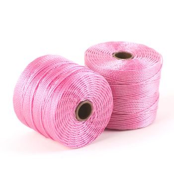 S-lon bead cord pink