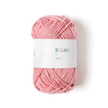 Cotton crochet yarn Ricorumi dk shade 009 coral