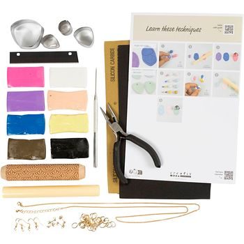 Creative set for modeling polymer clay jewelry
