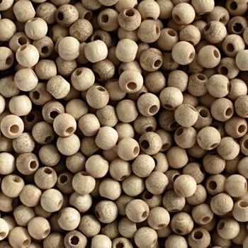 Manumi české dřevěné korálky 4 mm přírodní