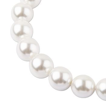 Glass pearls 14mm white