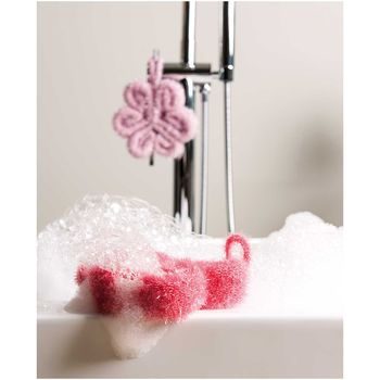 Rico design háčkovacia bambulková priadza POMPON Print ružovo-biela
