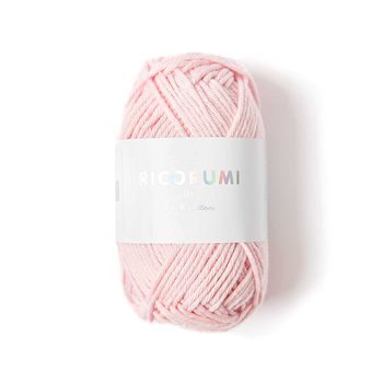 Cotton crochet yarn Ricorumi dk shade 008 pastel pink